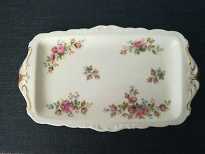Royal Albert Moss Rose porcelain sandwich rectangular plate in VGC - Picture 1 of 2