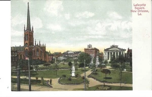 NEW ORLEANS, LOUISIANA POSTCARD LAFAYETTE SQUARE Glitter Outlines - Picture 1 of 2