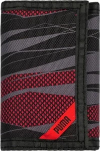 PUMA Kids' Youth Rise Rebel Trifold Wallet PV1502-REBL - Red / Black - NEW - Picture 1 of 3