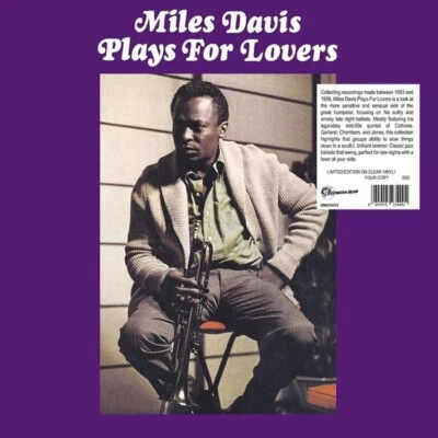 MILES DAVIS-Plays For Lovers (Numbered Edition) (Clear Vinyl)-Vinyl LP-Brand ... - Image 1 of 2