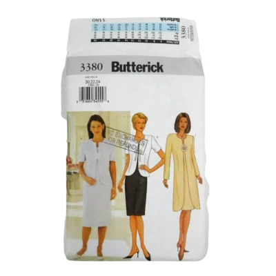 Butterick 3380 Misses Jacket Dress Sewing Pattern Size 20-24 Uncut Fitted Lined - Image 1 of 4