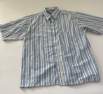 South Pole Shirt Mens XL Button-Up Short Sleeve Casual Striped Skater Hip Hop - Image 1 of 4