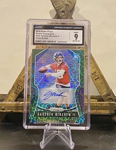 Gardner Minshew II RC Auto 10 #50/75 Green Scope 2019 Panini Prizm CGC 9 - Picture 1 of 3