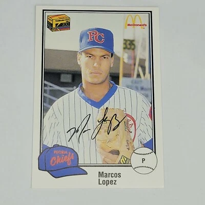 1989 Peoria Chiefs Team Issue #4 MARCOS LOPEZ - Image 1 of 2