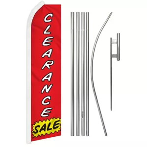 Clearance Sale Swooper Flutter Feather Advertising Flag Kit Gran Venta  - Picture 1 of 8