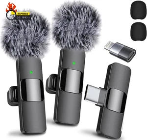 2024 Professional Wireless Lavalier Microphone for Iphone, Ipad, Android - 2Pcs - Picture 1 of 12