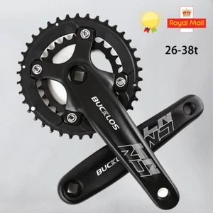 170mm Mountain Bike Triple Crank Set Chainset 26/38T Chainring Round for Shimano - Picture 1 of 12
