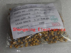 1000pz Condensatore Ceramico Multistrato 100nF 0,1uF 104m 50V P=2,54mm B104m - Foto 1 di 1