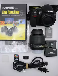 Nikon D3000 DSLR Camera Bundle w/ 18-55mm VR Lens, 16GB SD Card, Bag & Extras - Picture 1 of 24