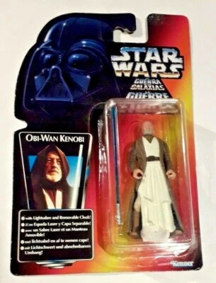FIGURINE STAR WARS - OBI-WAN KENOBI - LONG SABER - RED CARD KENNER 1995 - Photo 1/2