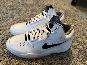 Nike Air Flight Lite II Mid bianche nere 44 US 10 UK 9 DJ2518 100 NUOVE - Foto 1 di 7