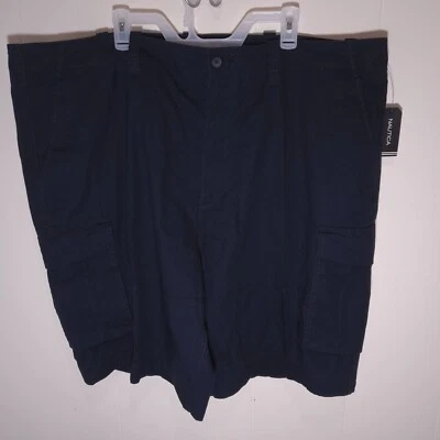 NWT Nautica Mens Classic Fit Cargo Shorts Navy Blue Big & Tall 50W Big Ripstop - Image 1 of 4