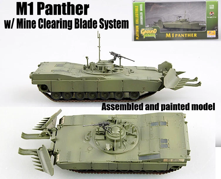US M1 Abrams Panther II with Mine clearing blade system 1/72 finished Easy model - Image 1 of 4
