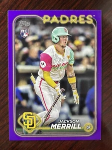 2024 Topps Update Jackson Merrill Meijer Exclusive Purple Rookie Padres RC SP - Bild 1 von 2