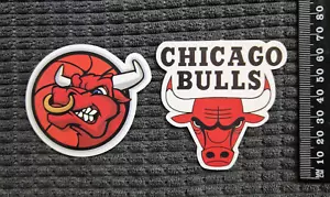 2 x Chicago Bulls stickers team logo basketball NBA - Picture 1 of 1