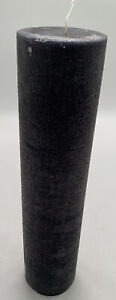 Pillar Unused Black Candle Hollyberry 12" Tall X 3" Diameter Unscented Latvia