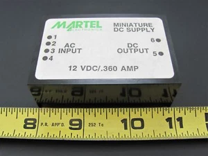 12V .360A - PC Mount Power Supply - Martel 12.360PM-3 *NOS* - Picture 1 of 1