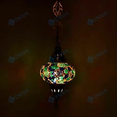 Lustre suspension plafonnier mosaïque turque marocain luminaire lampe-ampoul - Photo 1/4