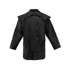 Oilskin Cotton Western Short Duster Jacket | Waterproof Breathable Long Sleeves