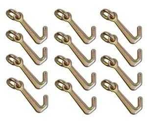 12 Pack G70 Heavy Duty Towing Mini J Hook for Car Hauler Wrecker Towing Truck - Picture 1 of 7