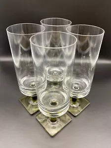 Rosenthal Linear Smoke 7" Water Glasses/Goblets: Set of 4 - Vintage MCM - Picture 1 of 9