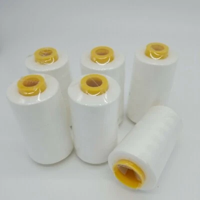 6 Spools Ivory #652 Sewing Machine Serger Thread Spools 6000 YDS/spool T27 S/2 - Image 1 of 4