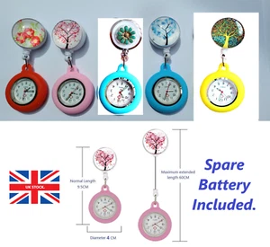 Silicone NURSE WATCH GP Doctor Vet Retractable +Spare Battery - Picture 1 of 4