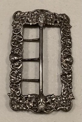 ANTIGUO ART NOUVEAU HANAU PLATA 800 CARNERO/CABEZA DE CABRA CON CUERNOS/HEBILLA DE CINTURÓN QUERUBÍN! Foto 1 de 4