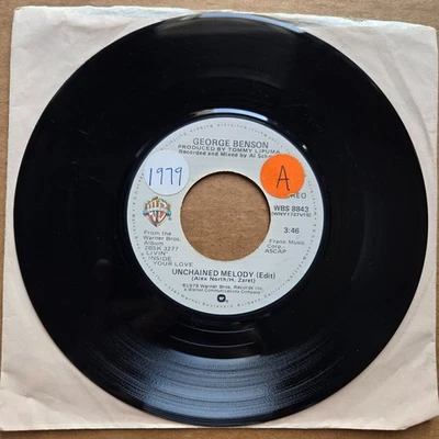 GEORGE BENSON Unchained Melody DJ PROMO 45 7" Record Vinyl Records - Image 1 of 2