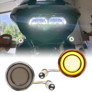 1157 LED Turn Signals Blinker Light For Harley Street Glide Road Glide Sportster - Picture 1 of 17