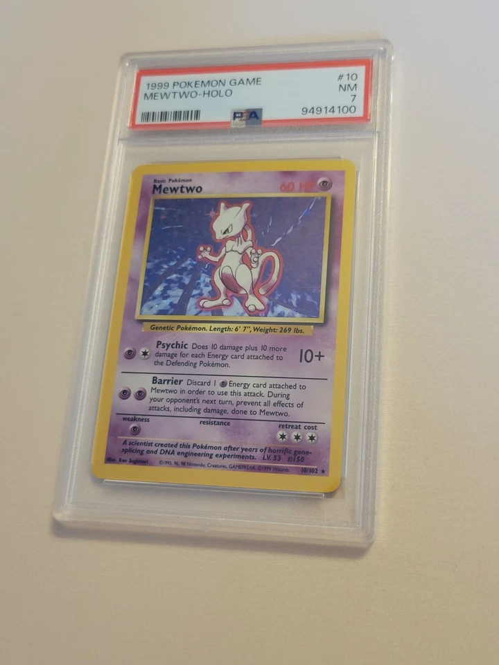 Mewtwo - Pokemon Base Set #10 - Near Mint PSA 7 - Original Legendary - Image 1 of 4