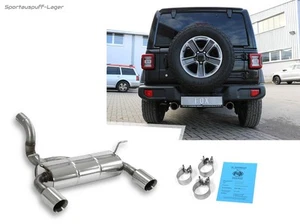 FOX Duplex Sportauspuff für Jeep Wrangler 4 JL 4-Türer ab 2018 2.0l je 100mm - Bild 1 von 9