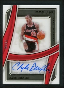2023-24 CLYDE DREXLER 71/99 AUTO PANINI IMMACULATE COLLECTION AUTOGRAPHS - Picture 1 of 2