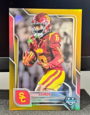 MAKAI LEMON #21/50 GOLD! 2025 Bowman U Chrome True Gold USC TROJANS SP RC - Image 1 of 2
