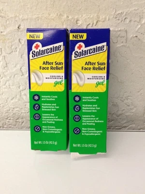 Solarcaine гель для лица после солнца, охлаждающий и увлажняющий 1,5 унц - 2 упаковки - Изображение 1 из 4