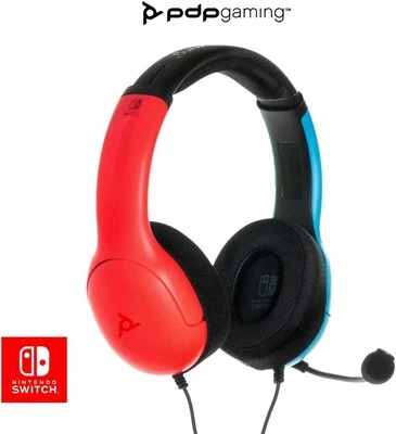 PDP LVL40 Wired Stereo Headset for NS -Joycon Blue/Red - Image 1 of 3