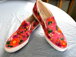 Tenis sin cordones KEDS Rifle Paper Company florales caqui, talla 10, lindo! Usado en excelente estado - Imagen 1 de 15