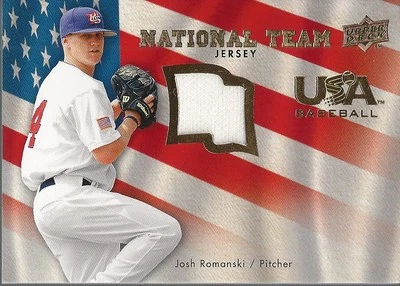 2008 Upper Deck USA National Team Jerseys #JR Josh Romanski Jersey - BB - Image 1 of 2