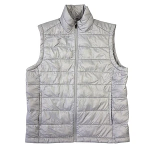 St Johns Bay Damen Puffer Weste hellgrau Full Zip Jacke Gr. L Winter Outdoor - Bild 1 von 5