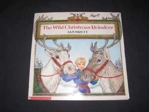 The Wild Christmas Reindeer   Jan Brett  First Edition  Scholastic  PB - Imagen 1 de 11