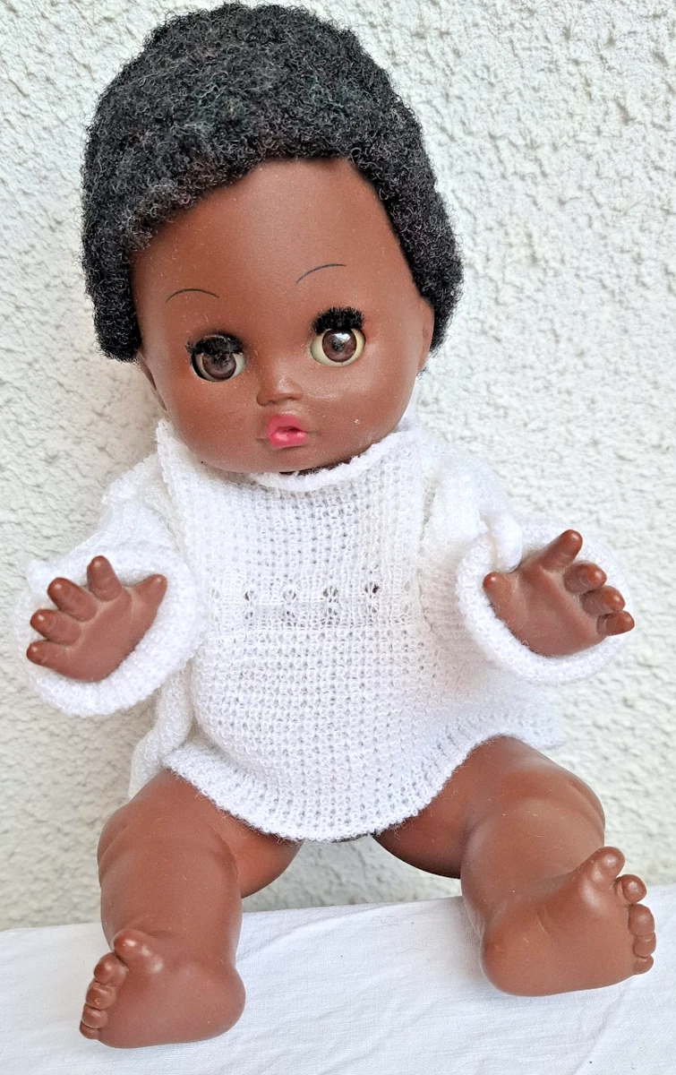 Schwarze Babypuppe, 30 Cm – Afrikanische Puppe Mit Weichem Körper & Haar, Realistisch Bemalt, Für Kinder Ab 18 Monaten