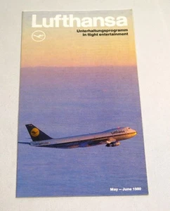 Lufthansa In flight entertinment Pamphlet May-June 1980 Germany - Picture 1 of 3