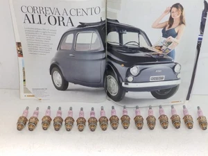 FIAT 500 - 600 - 1100   -STOCK CANDELE 4 PUNTE ORIGINALI LODGE CERAMICA ROSA  16 - Imagen 1 de 4