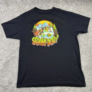 Scooby Doo Shirt Erwachsene Large schwarz Mystery Team Grafikdruck Kurzarm - Bild 1 von 5