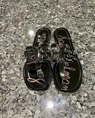 Sandalias para mujer Sam Edelman de charol negro “Carter” talla 10 Foto 1 de 4