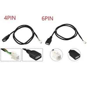 Cable de extensión adaptador USB estéreo resistente al desgaste para automóvil accesorios negros - Imagen 1 de 12