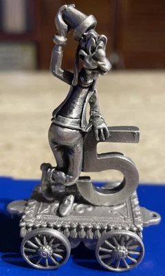 Figura Tren Cumpleaños Hudson Fine Pewter Disney GOOFY #5 #5065 NUEVA COMO NUEVA Foto 1 de 4