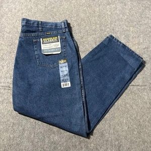 Rustler Classic Relaxed Fit Jeans Mens 42x30 NWT Blue Denim Wrangler New Pants - Picture 1 of 7