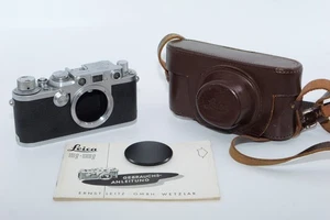 Vintage Leica IIIF RD Rangefinder 35mm GERMAN Film Camera. Case. Cap. Manual. - Picture 1 of 18