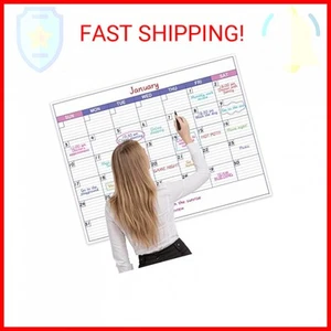 Large Dry Erase Calendar for Wall - Undated 1 Month Wall Calendar, 40" x 30", Er - Picture 1 of 2